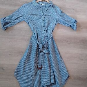 Blue Striped Women's Dress